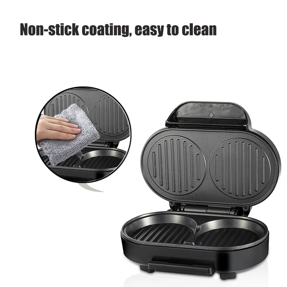 Double Cave Electric Egg Burger Maker Non-Stick Household Fry Toast Bread Pancake Multifunction Waffle Steak Breakfast Machine