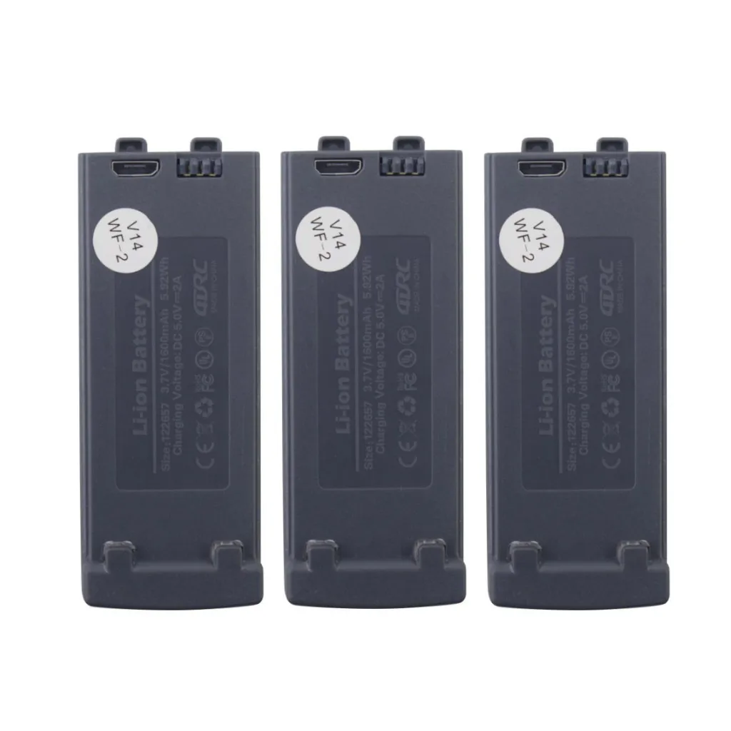

3PCS 3.7V 1600mAh Lithium Battery For 4DRC V14 4DV14 Aerial Photography Four Axis Aircraft,RC UAV Li-Po Battery Accessories