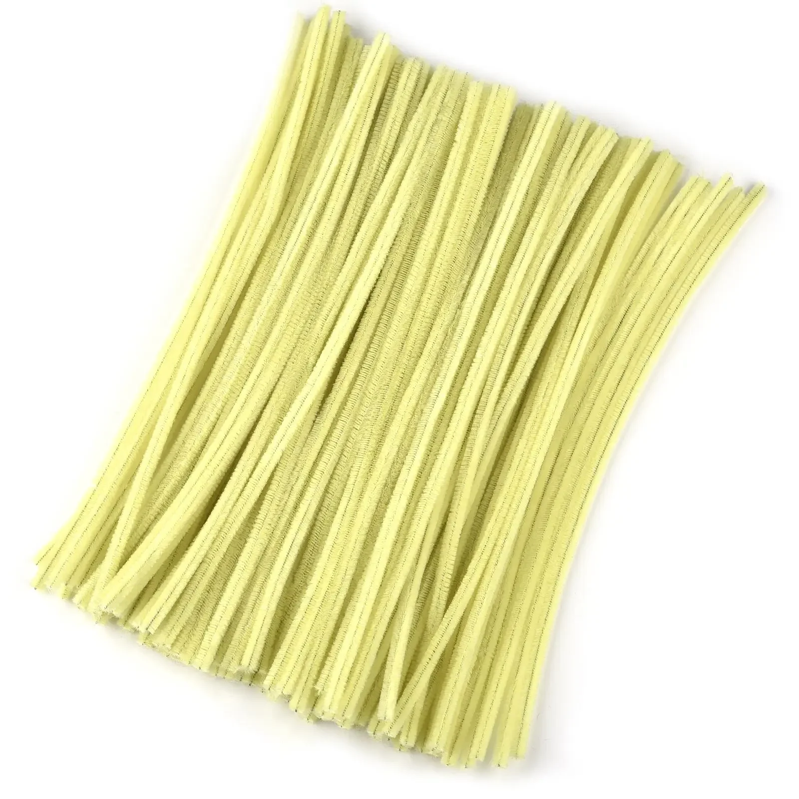 100 Stuks Pluche Stok Draaien Bar Chenille Stengels Draad Pijp Kinderen Speelgoed Diy Strips Creatieve Hobby Materiaal Stem Ijzer Vilt Draden