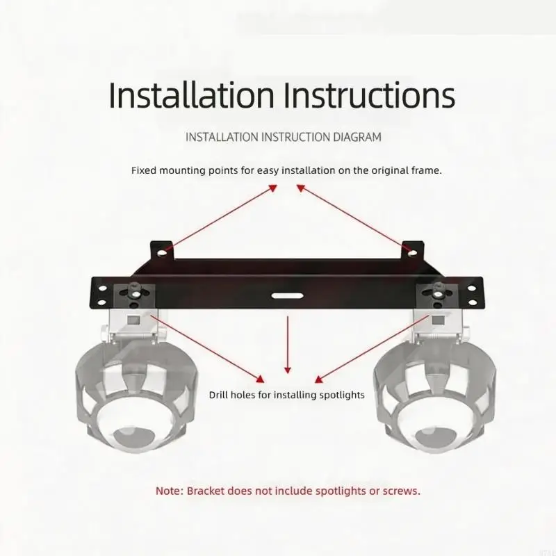 M76E Motorrad-Lichthalterung mit angeschraubter Stahlbasis für NMAX155 PCX150 – Detail 4