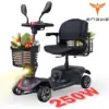 ENGWE 4륜 이동성 스쿠터, 250W 모터, 5.6MPH, 24V 12Ah 배터리, 듀얼 바구니, 접이식, 간편한 제어, 실외 및 일상 사용 2