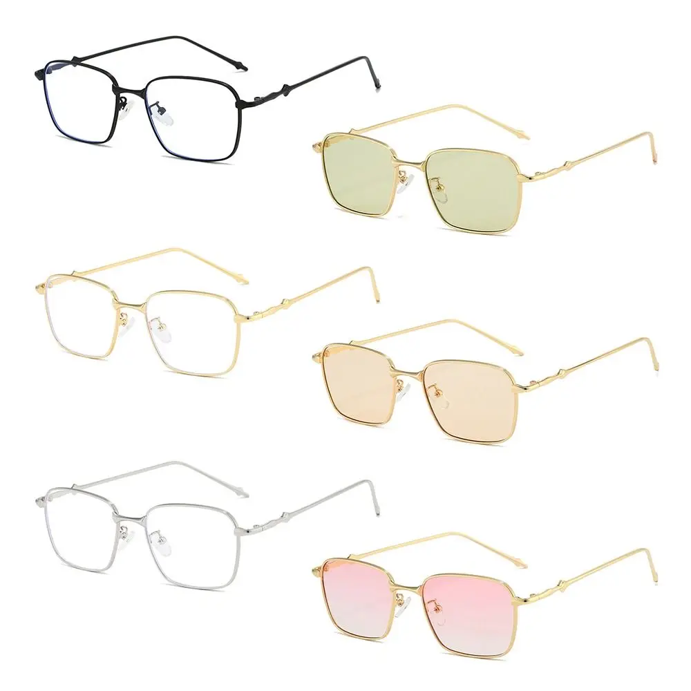 

Vintage Metal Frame Rectangle Sunglasses UV400 High-Quality Travel Shades Hip Hop Eyewear for Women & Men