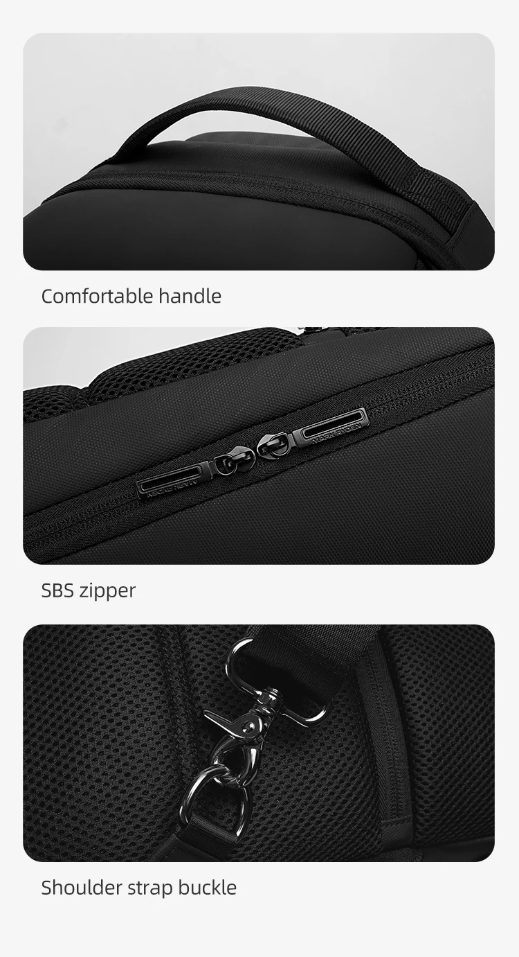 MARK RYDEN Large Capacity Crossbody Shoulder Bag For Men Travel Sling Bag Fits in 11inch Pad