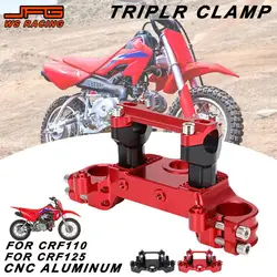 Motorcycle CNC Triple Clamp with Bar Mount For HONDA CRF110F CRF125F CRF125FB 2019-2024 Aluminum Dirt Pit Bike Motocross Parts