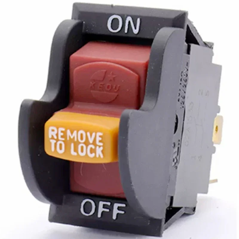 HY7 CB-8 Electric Tool Switch with Keyed Lock 15/7.5A 250VAC Compatible with Small Bench Drill Press Woodworking Sander DIY Equi
