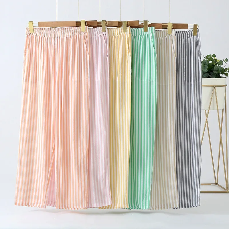 

Новинка 2025 года, летние женские брюки из 100% хлопка, брюки для сна, женские пижамные брюки, брюки с красным цветочным принтом, одежда для сна, женская домашняя одежда