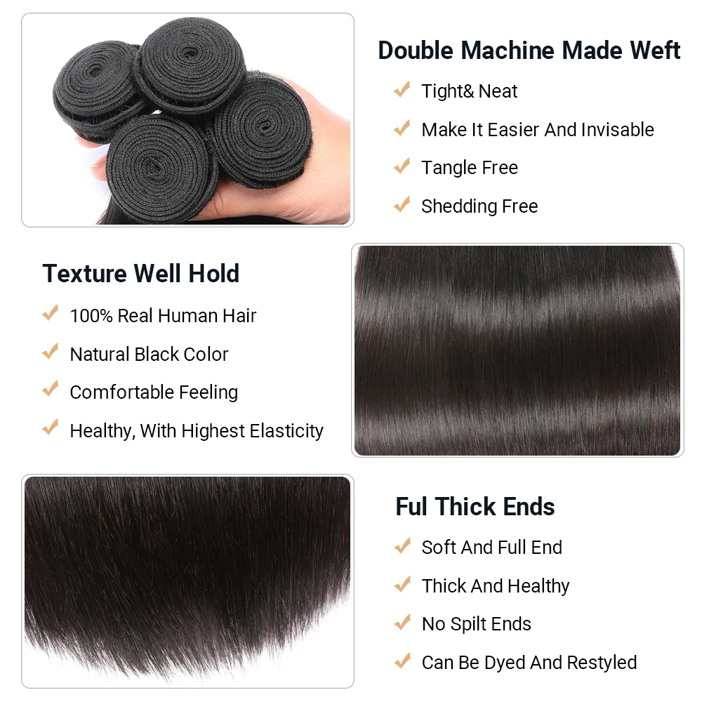 Nadula مستقيم الشعر 3 قطعة/الوحدة البرازيلي ينسج الشعر 8-30 بوصة 100% شعر مستعار بشري اللون الطبيعي ريمي الشعر حزمة صفقات #5