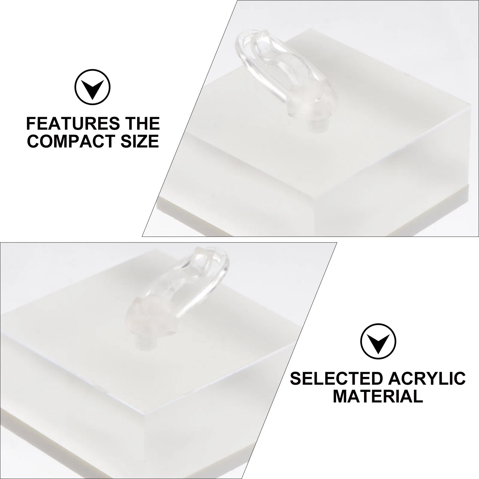 

1Pcs Ring Display Holder Acrylic Storage Rack Durable Compact Size for Jewelry Shop and Home Use Ring Display Holder