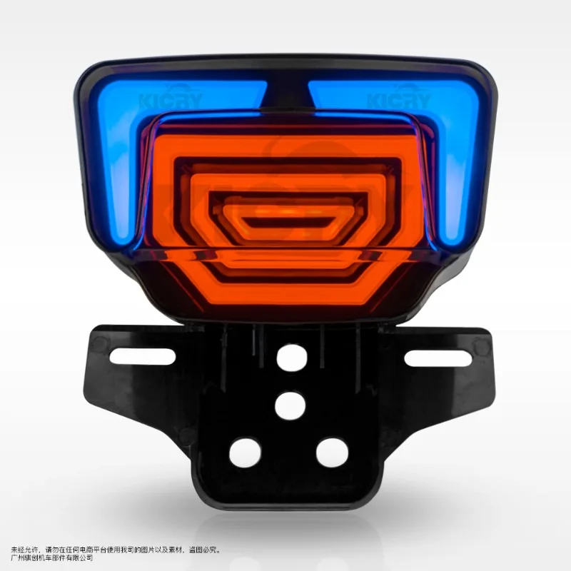 Luz trasera LED impermeable para motocicleta con soporte para matrícula conducción nocturna para ciclistas TMX125 155 CG125