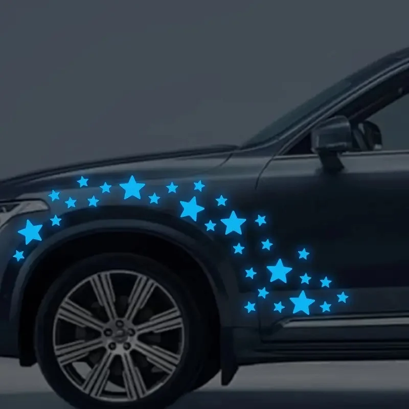 30pcs of Reflective -Shaped Meteor Stickers - Nitrile Safety Alert Sign, Self-Adhesive Design for Nighttime Driving,