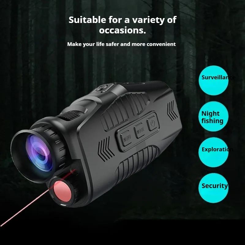 Dual use day and night, all black visual photography and recording, lightweight, compact, high-definition, single tube night vis