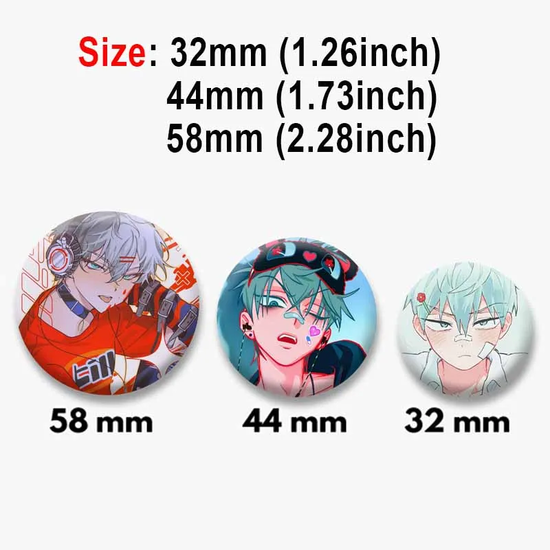 Animation Alien Stage Till Button Pins Korean Manhwa Round Brooch Cute Cartoon Cosplay Badge Clothes Bag Hat Accessories Jewelry