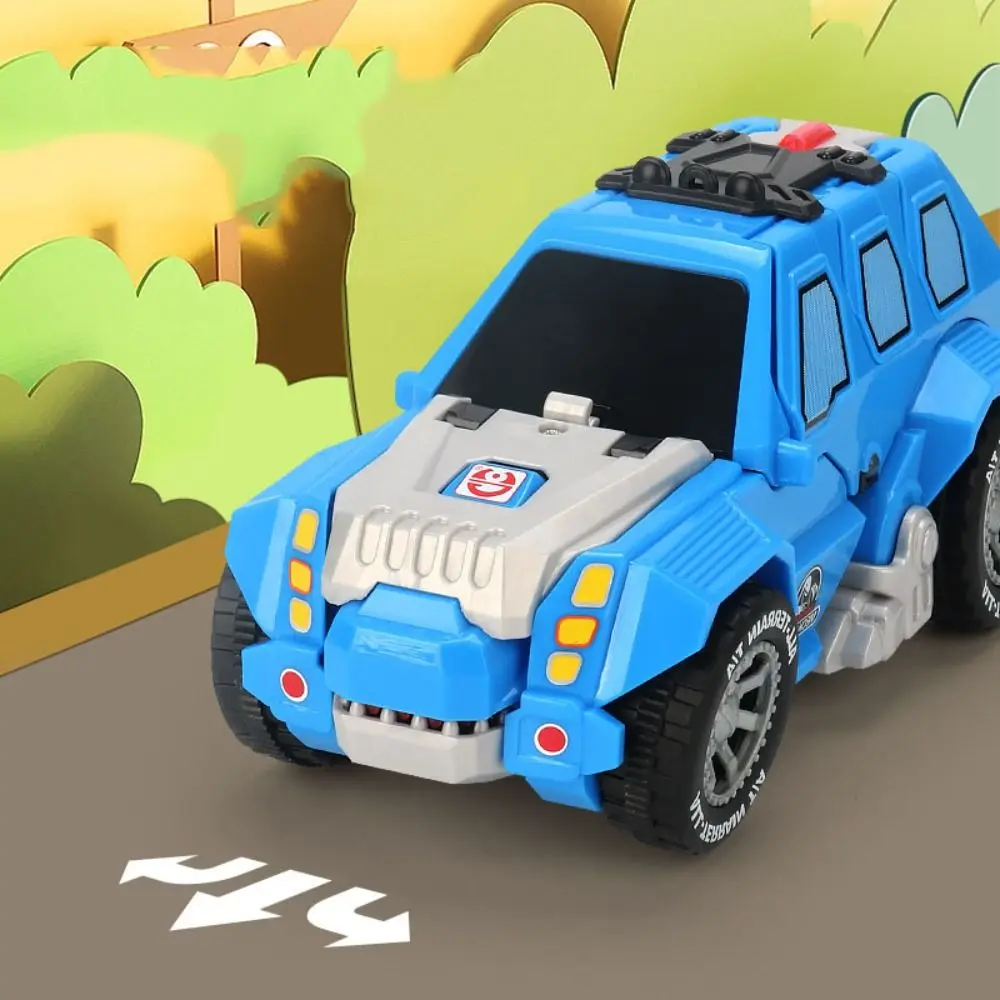 

Plastic Dinosaur Deformation Car Toys Light with Sound Automatic Transform Robot Model 2 in 1 Collection