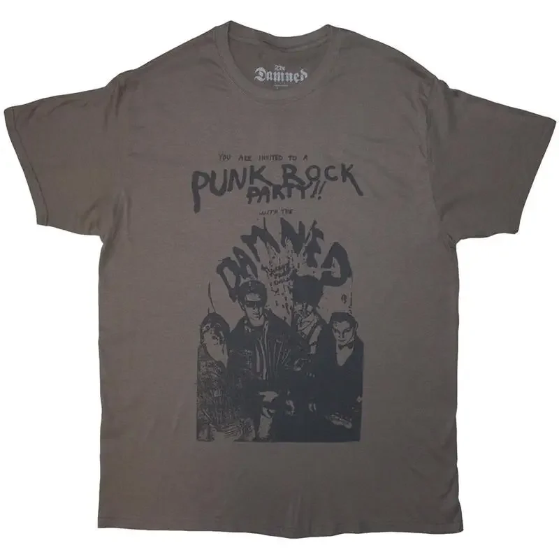 The Damned Party Flyer Grey T Shirt