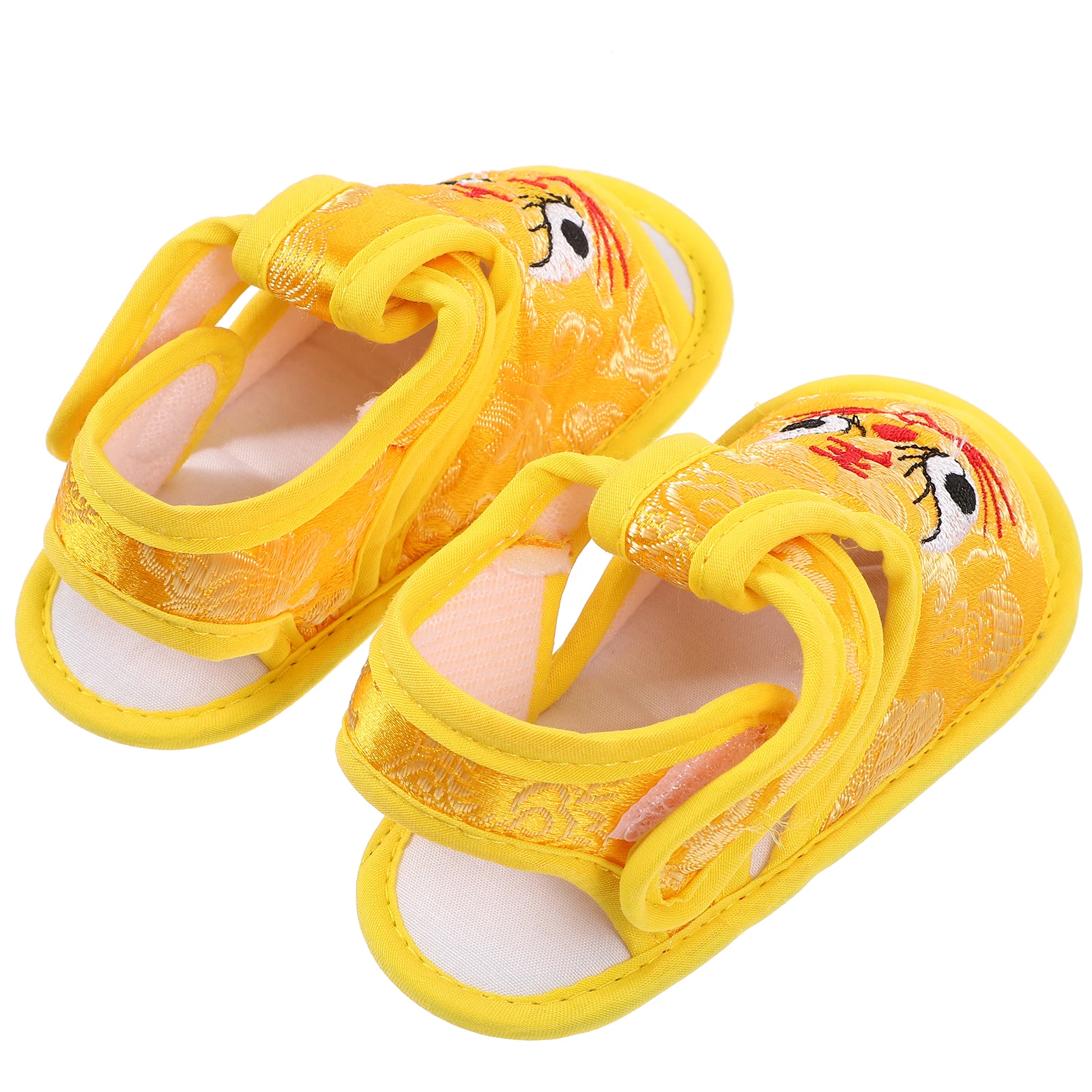 

Infant Breathable Shoes Baby Sandals Soft Silk Tiger Head 0-12M Yellow Walking Toddler Shoe Shoes For Infant