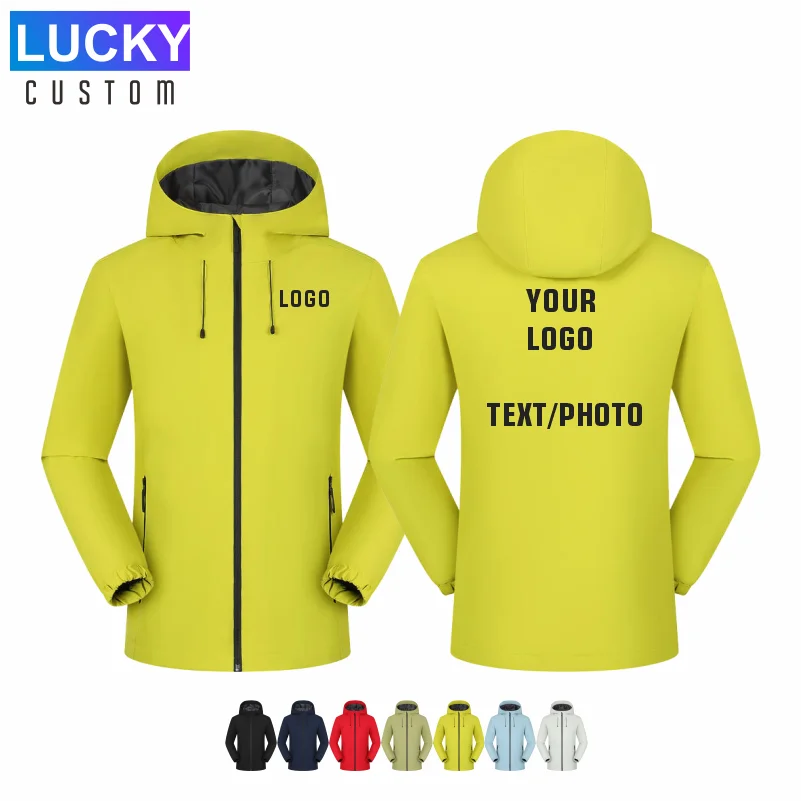 Custom Design Support Custom Diy Logo Lightweight Leisure Warmth Mountaineering Jackets Standing Collar Hooded Assault Suit
