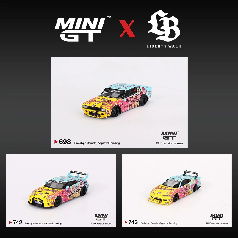 Minigt 742 1:64 lbwk r35 35gt-rr kuma diecast diorama modelo coleção brinquedos em miniatura