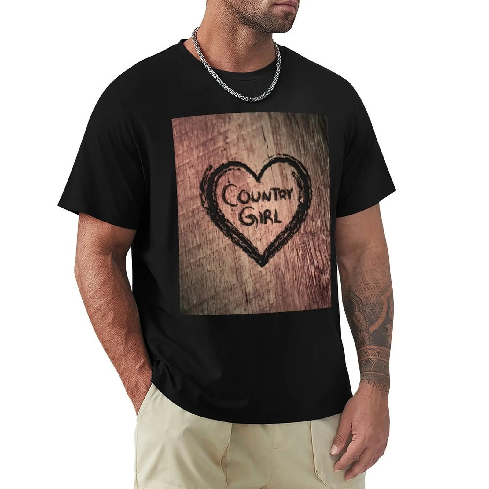 

Country Girl Heart etched out of tree T-Shirt funny costumes graphic shirts quick drying designer shirts men workout shirt