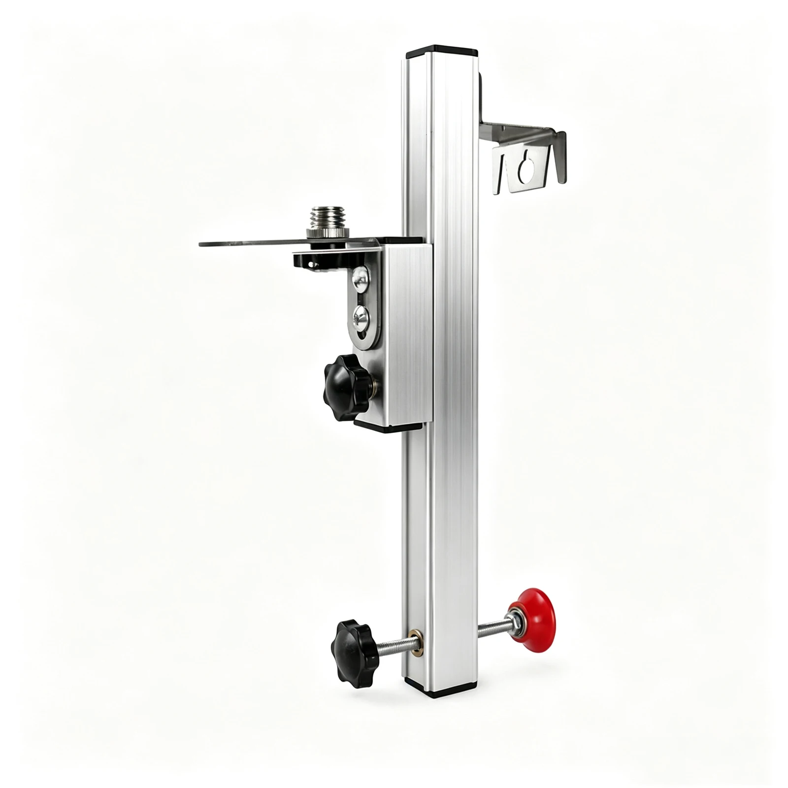 For Level Tool Wall Mount Bracket with 360 Degree Rotation Capability and Integrated Bubble For Level Accuracy