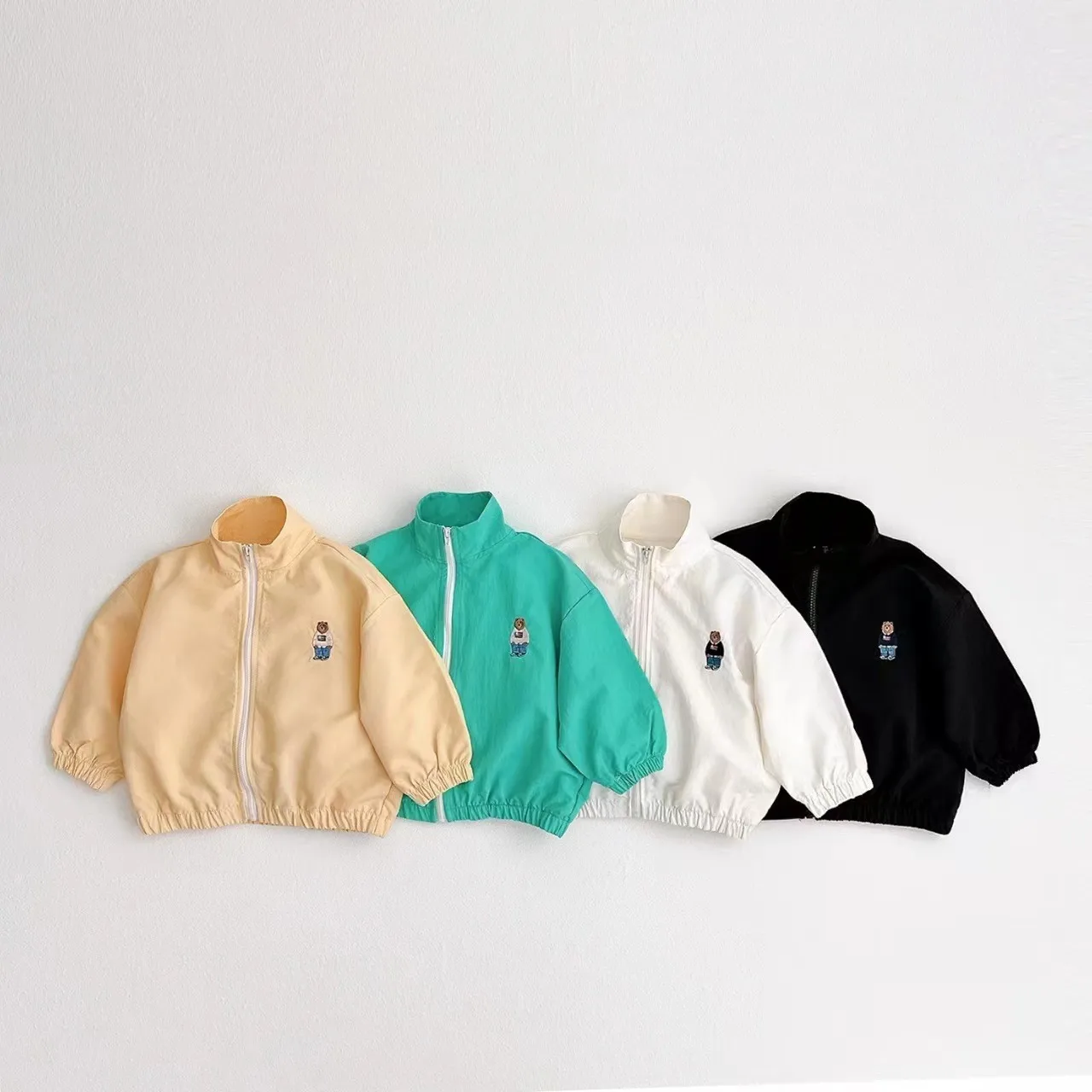 WT23041 Korean Version Men's and Women's Children's Treasure Solid Color Jacket Windproof and Sunscreen Jacket Multi-Color