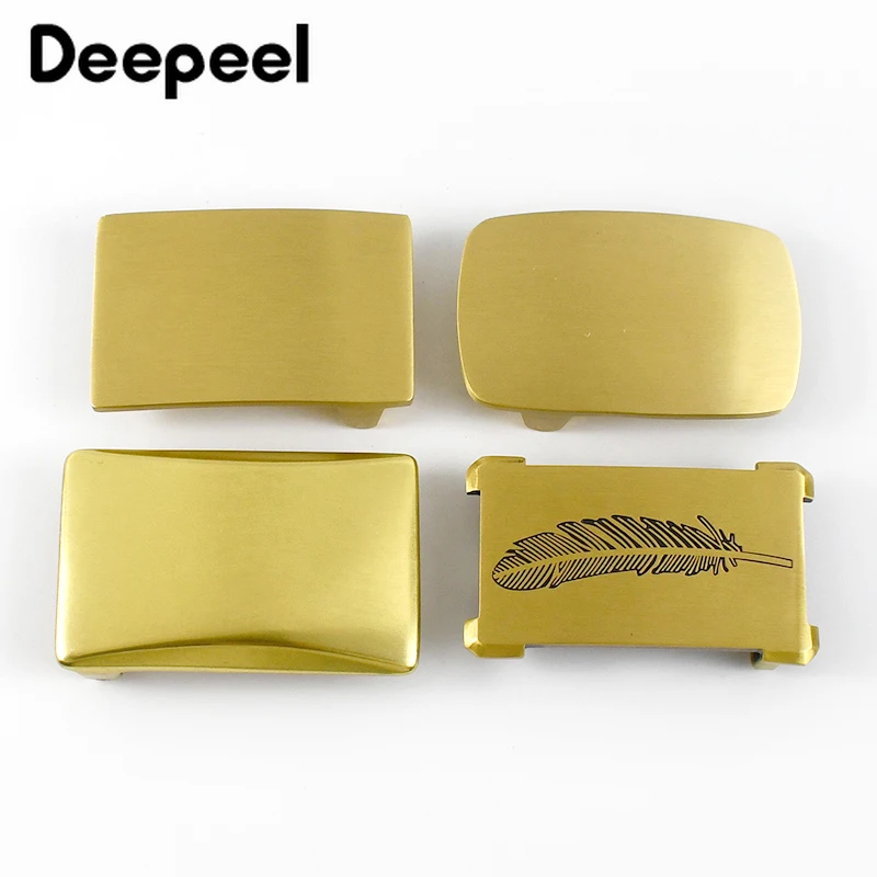 1Pc 40mm Pure Brass Belt Buckle Men\'s Copper Belts Head for  37-39mm  Casual Jeans Waistband DIY Leather Crafts Accessories