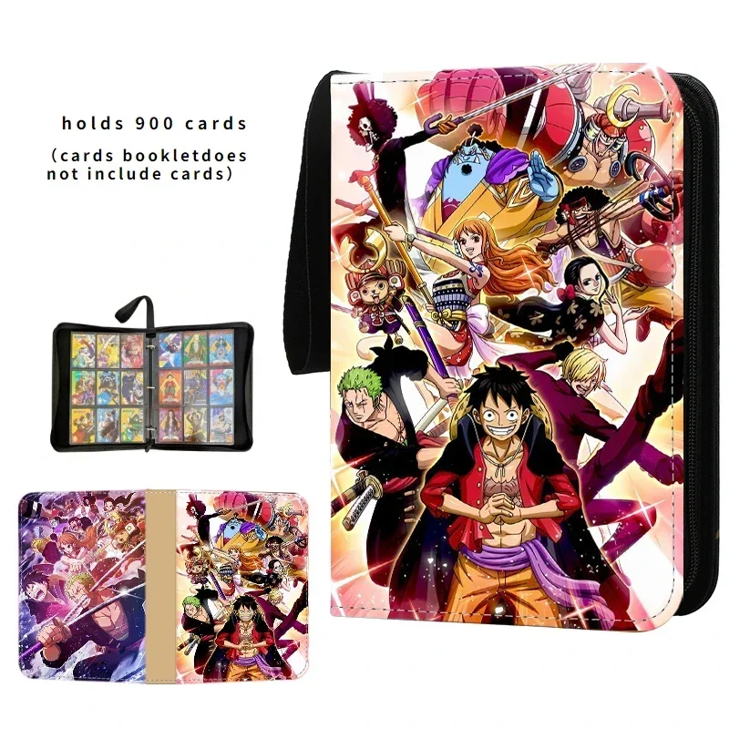 Anime 40-900 Stuks Een Stuk Luffy Zoro Kaart Boek Pu Super Grote Capaciteit Kaart Binder Display Spel Collectie Kaart Kaart Kids Speelgoed Cadeau