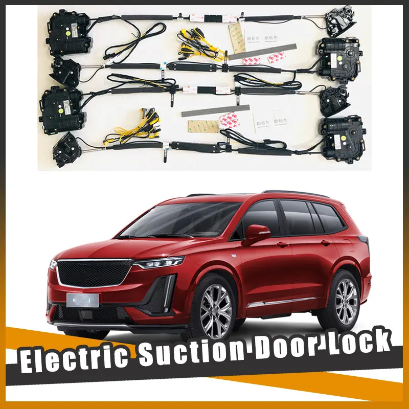 For Cadillac XT6 2014~2024 Car Soft Close Door Latch Pass Lock Actuator Auto Electric Absorption Suction Silence Closer