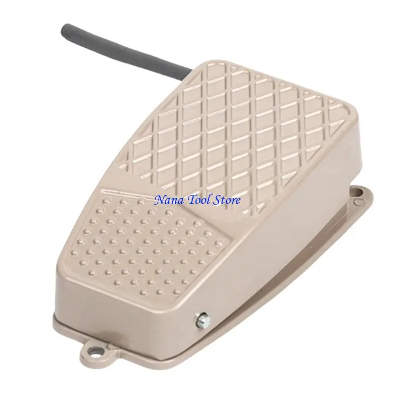 31GJ Foot Switches Momentary Pedal Electrical Controller Heavy Duty Antiskid Surfaces Aluminum for Technicians Industrial Use