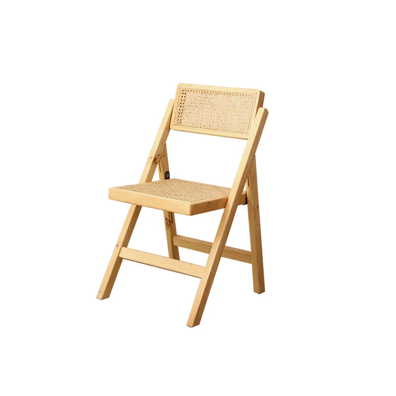 Wuli Solid Wood Folding Chair Home Back Chair Solid Wood Dining Chair Office Computer Chair Stool New Hot Sale 2024 DropShipping