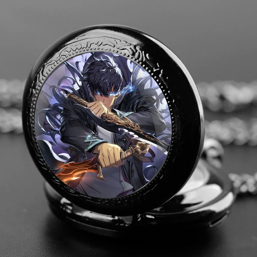 Populaire Anime Glazen Koepel Zakhorloge met Ketting Vintage Quartz Hanger Horloges Heren Dames Cadeau