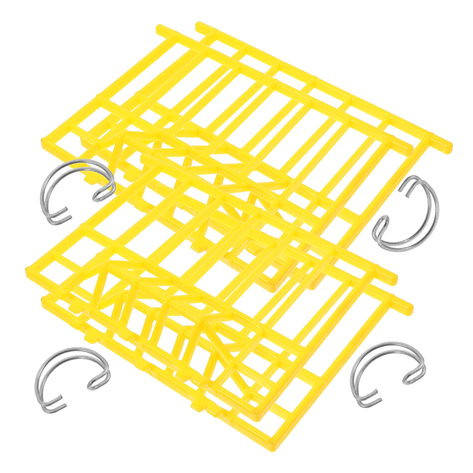 

4Pcs Bird Cage Door Rebound Resistance Hooks Plastic Replacement Secure for Pigeons Quails Small Bird Cage Parts Accessories