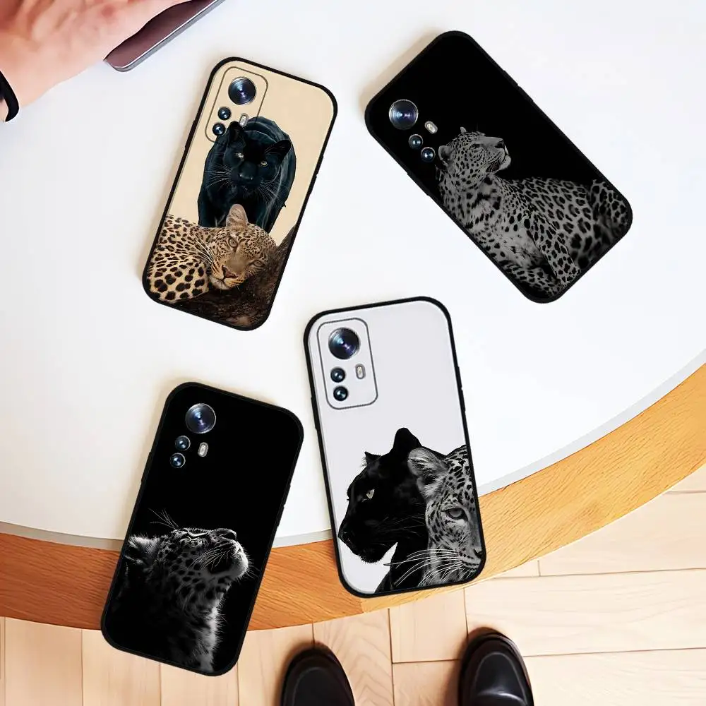 

F-Ferocious Leopard Slim Black Shockproof Phone Case: Snug Fit For Xiaomi 12,11,12S Ultra & Redmi Note 11,10T,9,9A,8Pro,8T,5G