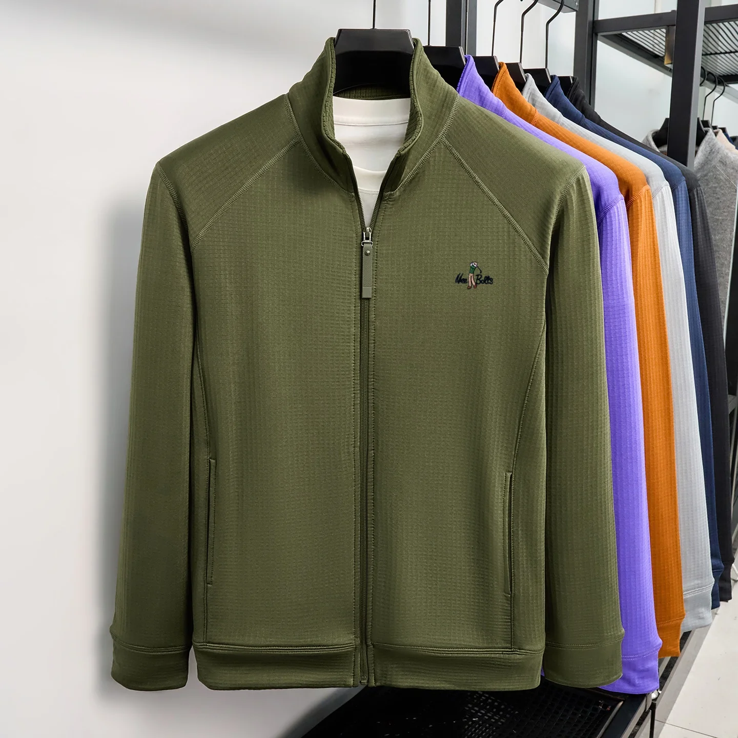 Luxusmarke Herren Jacke Designer neue Mode raffinierte Cartoon Muster Golf Freizeit weiche Komfort Reißverschluss Mantel – Detail 17