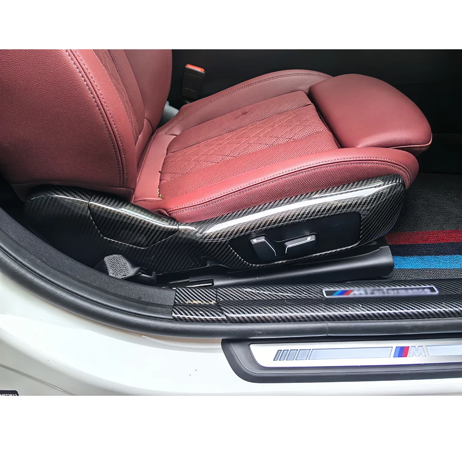 For BMW 3 4 serie G20 X3M F97 G26 X3 G01 G02 carbon fiber seat side panel sports bucket seat side trim panel interior decoration