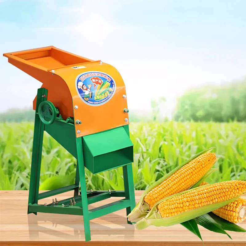 Trilladora de maíz eléctrica, trilladora de maíz totalmente automática pequeña para el hogar sin pelar, máquina de procesamiento de maíz Vertical