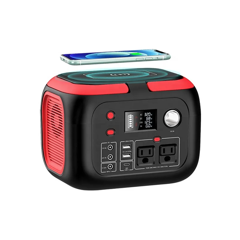 Solar Battery Charger 12v 80000mah PowerBank With Digital Display  USB Type C Powr Bank 300W Portable Power Station G300