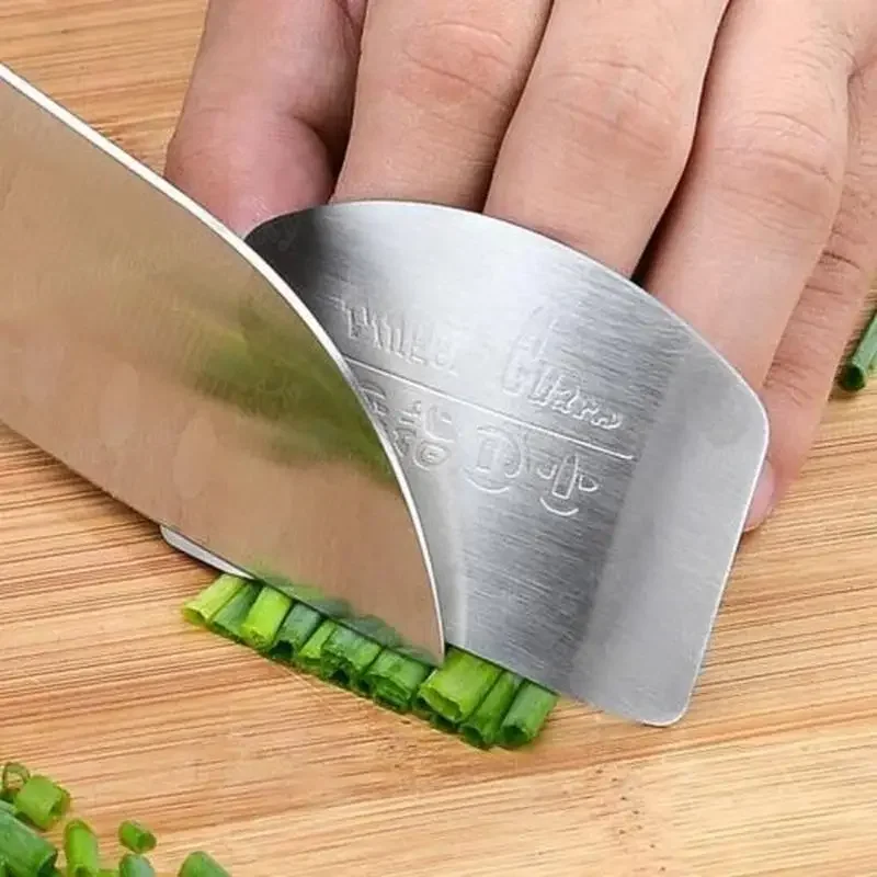 1 Pcs 304Stainless Steel Finger Protector, Kitchen Chopping Board Hand Guard, Multi-functional Glove, Finger Protection Cover