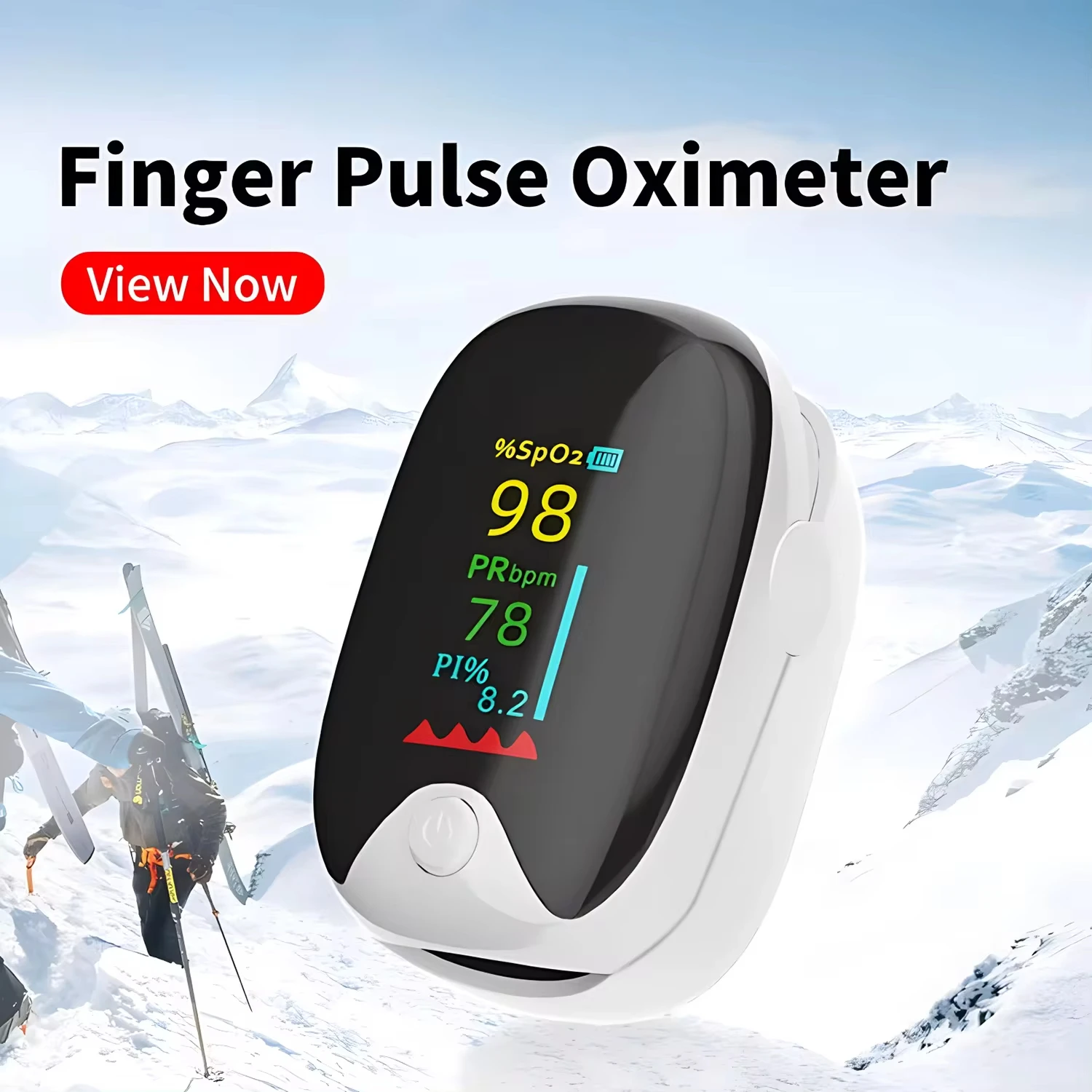 TFT Oximeter Medical Fingertip Handheld Pulse Oximeters LED Multi-Directional Display Oximeter Testing SpO2 Health Care