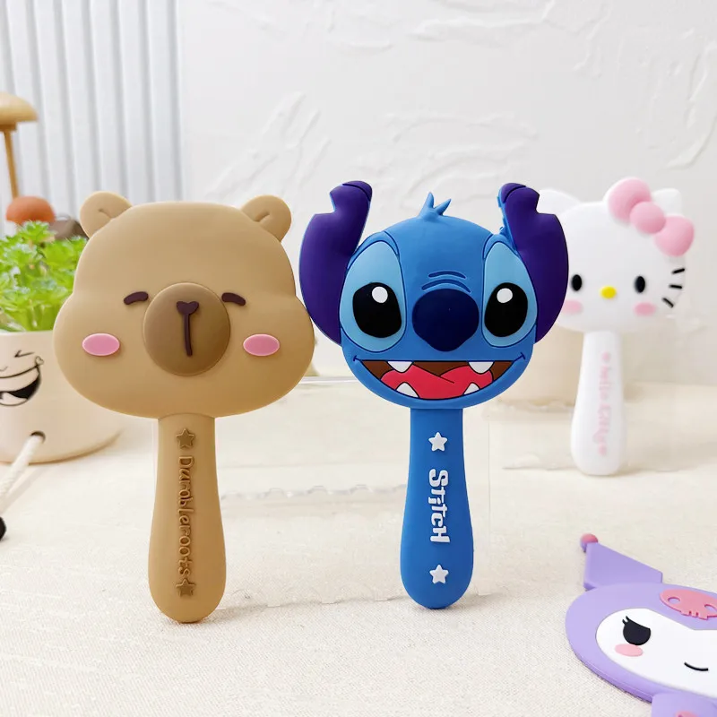 PVC Silicone Cartoon Handheld Mirror Shaped Makeup Mirror