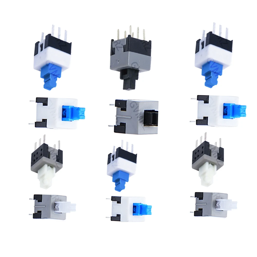 50PCS/10PCS 6Pin Self-Lock/Unlock Tactile Switch, DIP 5.8x5.8~8.5x8.5mm, Push Button Power  for PCB Mount 7x7 Integrated circuit