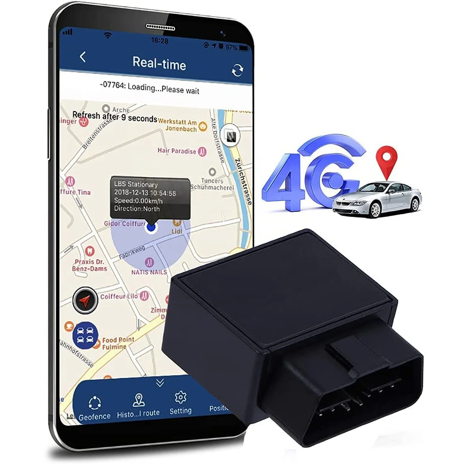 Globally Applicable 2G 4G OBD2 Vehicle Wireless Real-time GPS Tracker Locator Geofence Lifetime Free APP With Multiple Alarms