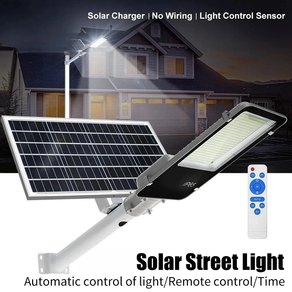 High Power Solar Street Light 5054 Lens Beads Waterproof Lightning Protection Super Bright Outdoor Home Yard Road Lamp