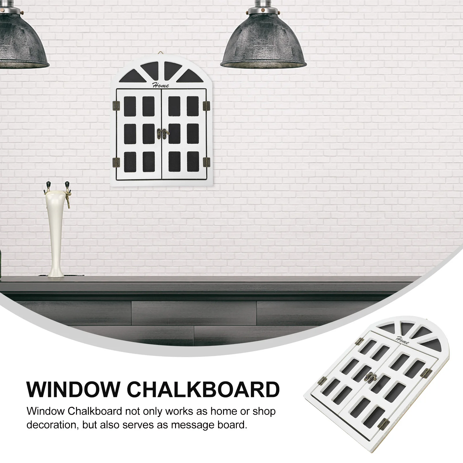 Wooden Window Chalkboard Hanging Large Multi-Functional Board for Kitchen Shop Restaurant Decorative Window Decor