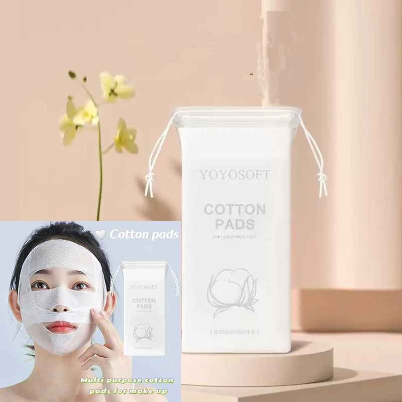 Tampon de coton extensible 100 pièces, coton humide, coton démaquillant, pour l'épilation du visage, tonique et masque Facial bricolage