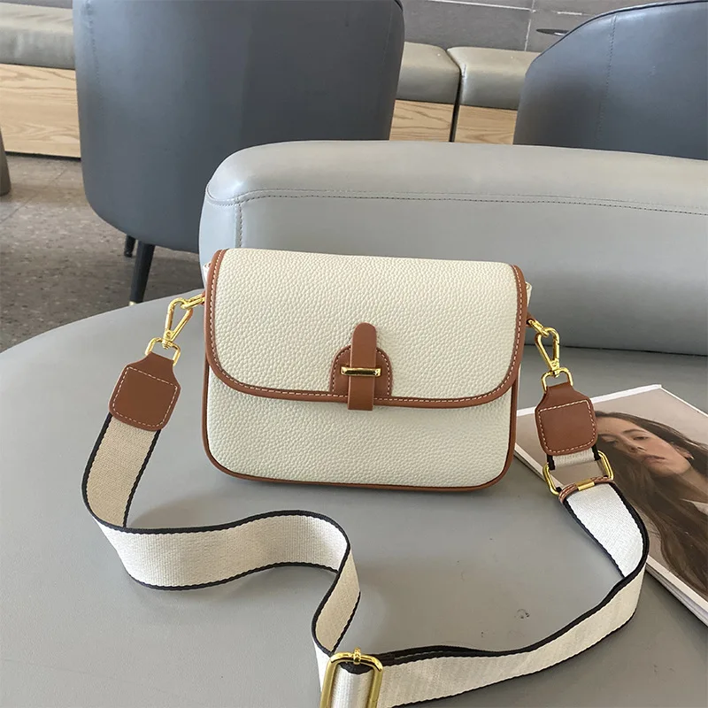 Baotou-Sac à Bandoulière en Cuir de Grande Capacité pour Femme, Sacoche Simple à Bandoulière, Nouvelle Collection 2024