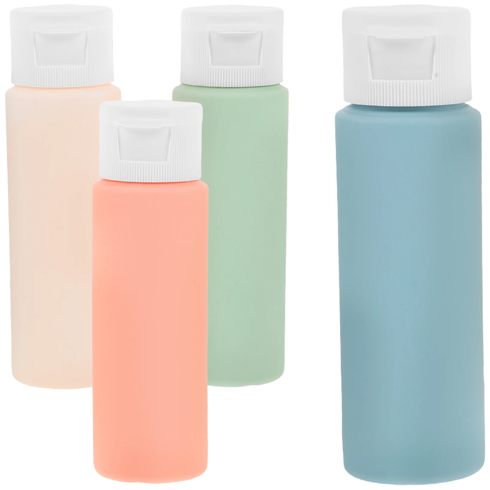 4 pezzi forniture da viaggio Macaron Tube Squeeze Bottle Set bottiglie di lozione Dispenser di Shampoo di dimensioni riutilizzabili in plastica per