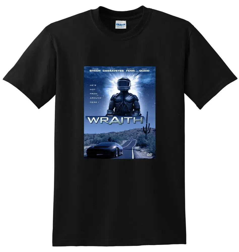 THE WRAITH T SHIRT 1986 charlie sheen bluray dvd cover SMALL MEDIUM LARGE XL High Quality 100%Cotton Short Sleeve