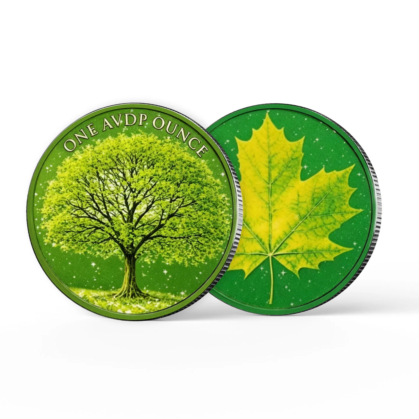 2026 New Green Tree of Life Challenge Coin Maple Leaf Commemorative Coin Nature Lover Gift Metal Collection Holiday Gift
