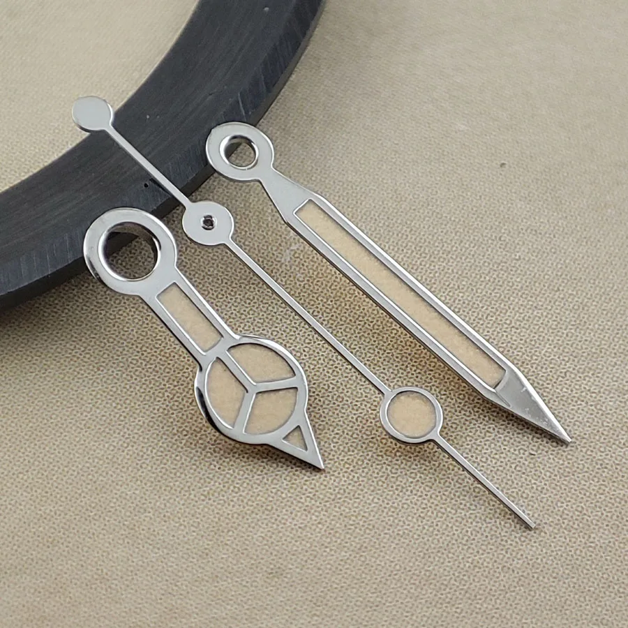 Relógio luminoso verde ponteiro mãos, relógio acessórios, NH35, NH36, 4R, movimento 7S