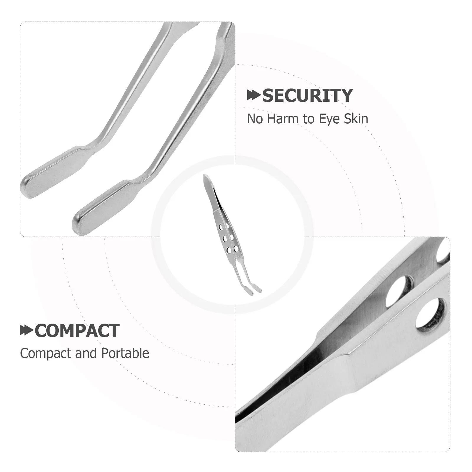 Stainless Steel Eyelid Massage Tweezer Meibomian Gland Expressor Forceps Dry Eyes Professional Tool Compact Portable Eye Health